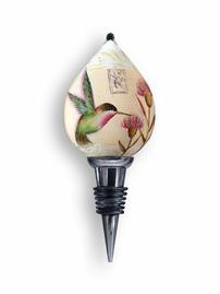 Floral Hummingbird Wine Stopper //269